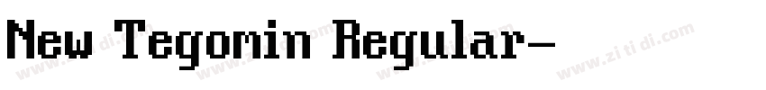 New Tegomin Regular字体转换